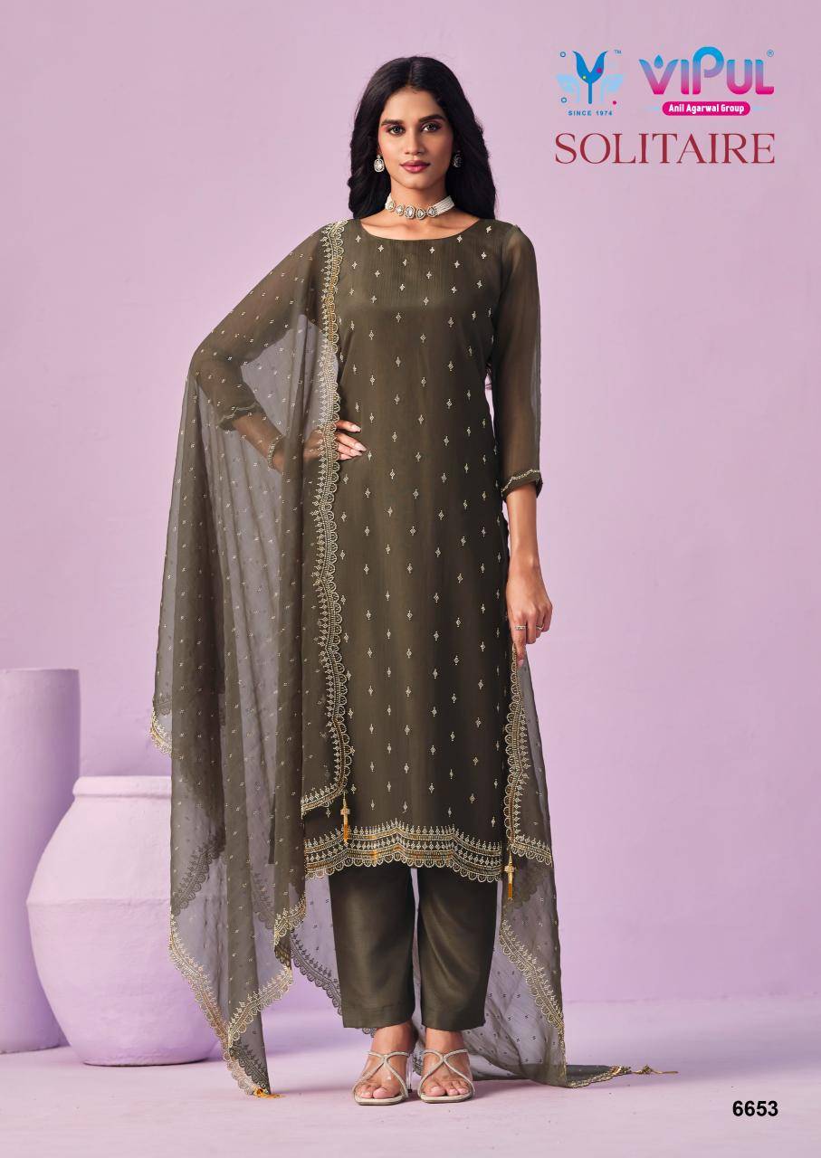 Vipul solitaire aari Wholesale dress materials online